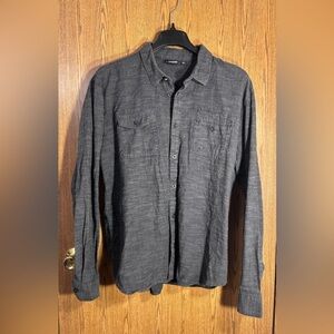 Vans Long Sleeved Gray Button Up